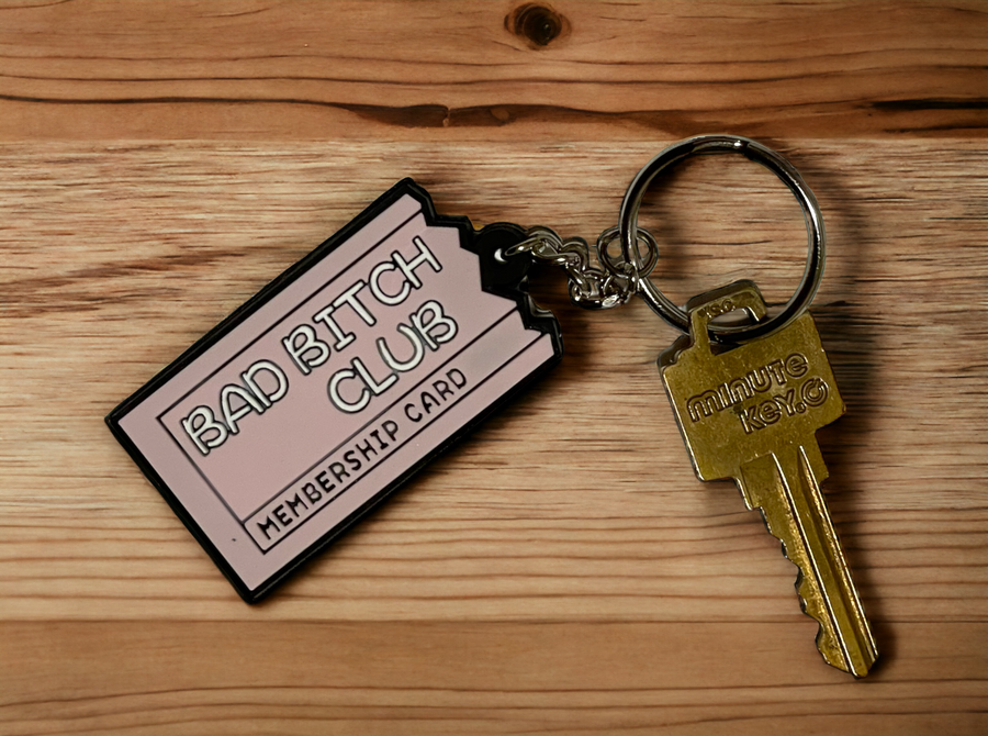 Bad Bitch Club Soft PVC Rubber Keychain