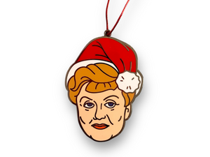 Christmas, She Wrote Jessica Fletcher Hard Enamel Christmas Ornament