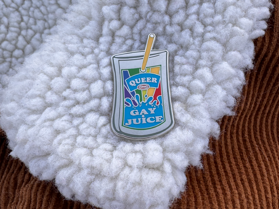 Gay Juice Enamel Pin