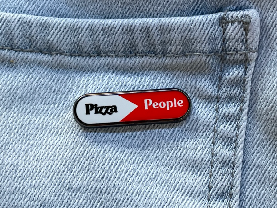 Pizza > People Enamel Pin