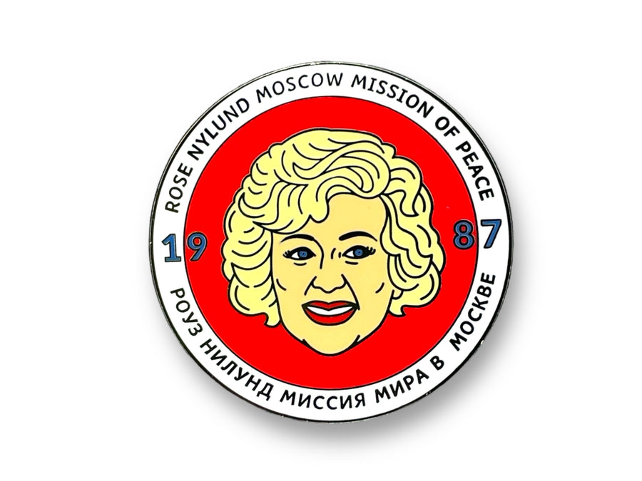 Rose Nylund Moscow Mission of Peace Enamel Pin