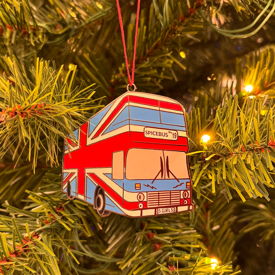 Spice Bus Hard Enamel Christmas Ornament