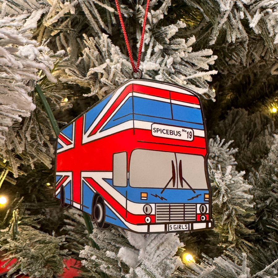 Spice Bus Hard Enamel Christmas Ornament