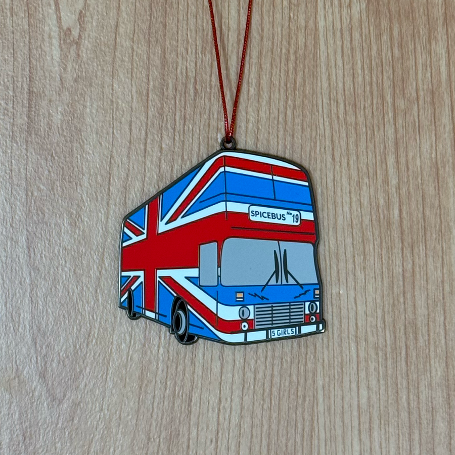 Spice Bus Hard Enamel Christmas Ornament