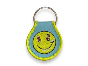 Happy Face Patch Keychain Designed by Puppyteeth