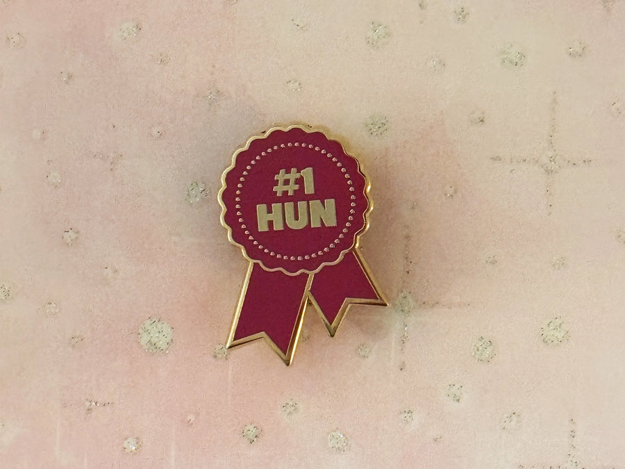 Number 1 Hun Enamel Pin