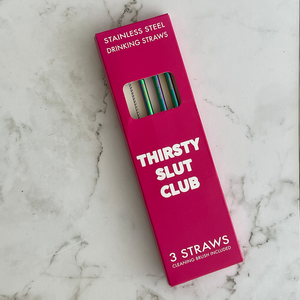 Thirsty Slut Club Stainless Steel Straw Set - twistedEGOS