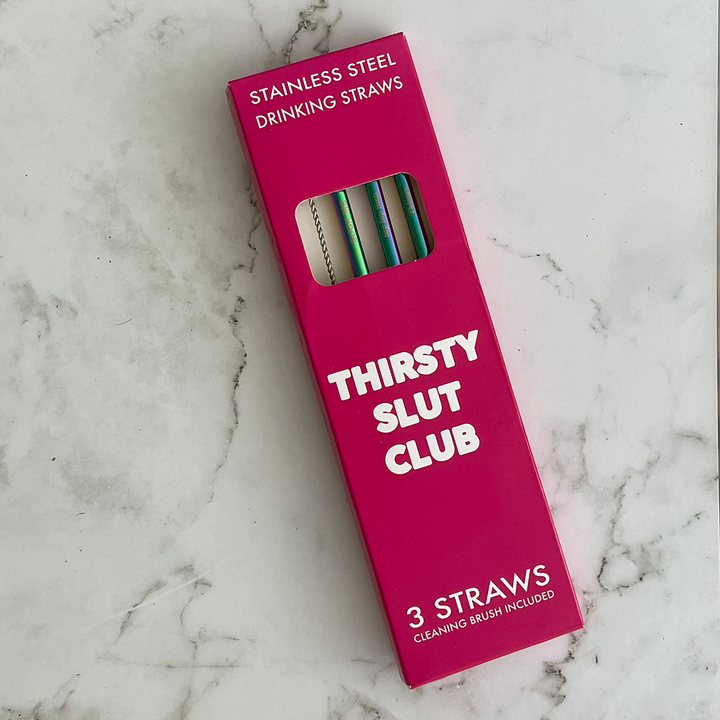Thirsty Slut Club Stainless Steel Straw Set - twistedEGOS