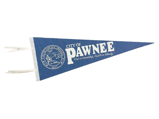 Parks and Rec Inspired Pawnee Pennant - twistedEGOS