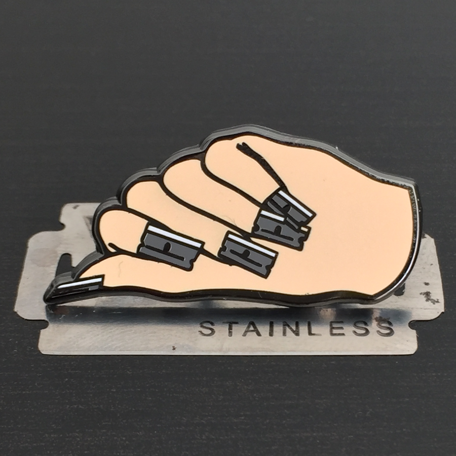 Razor Mani Enamel Pin: Light Skin Tone - twistedEGOS